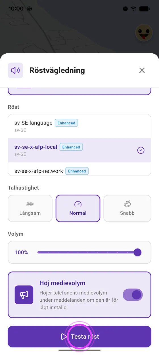 Testa rösten