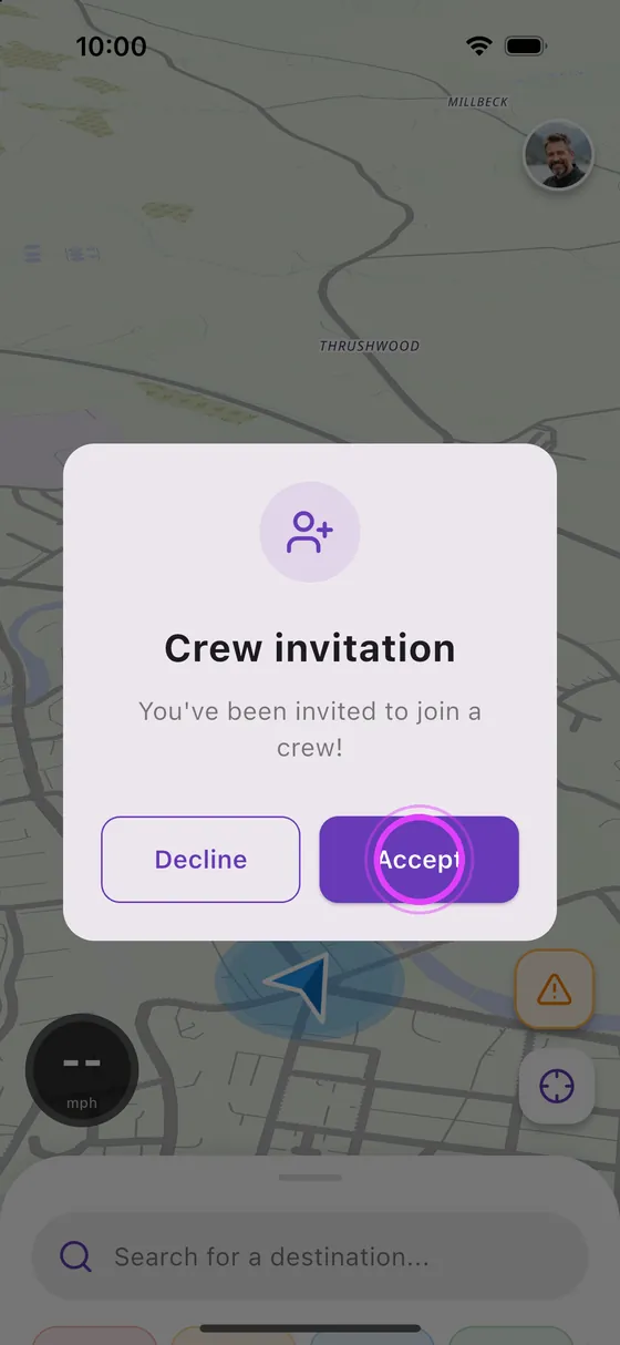 Your friend accepts