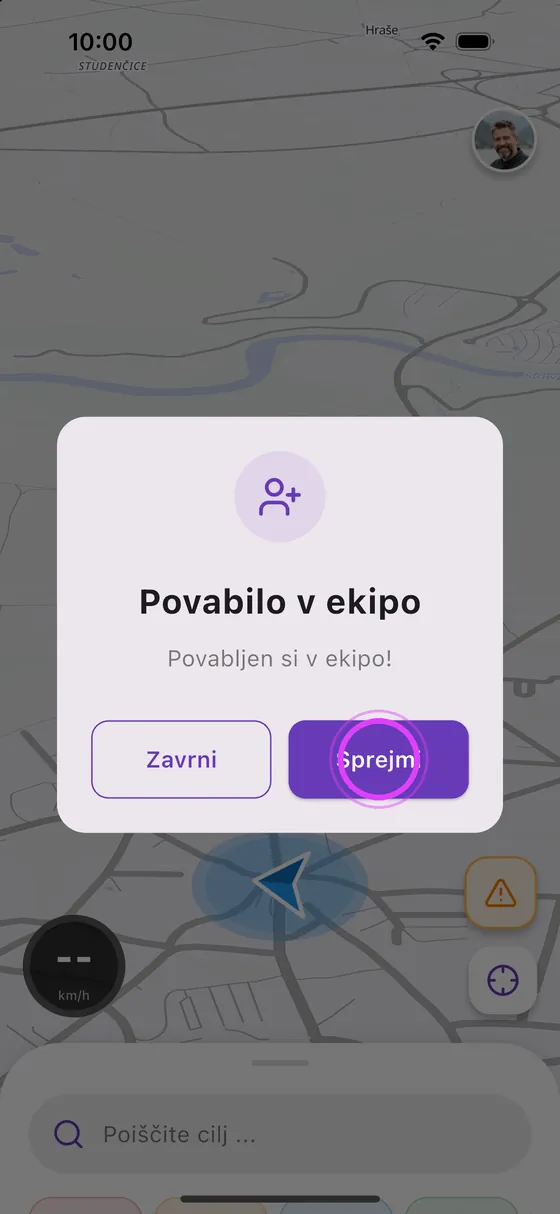 Prijatelj sprejme