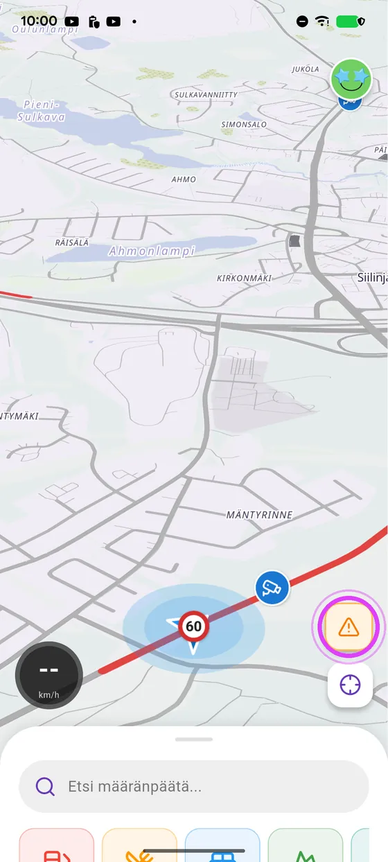 Napauta hälytyspainiketta