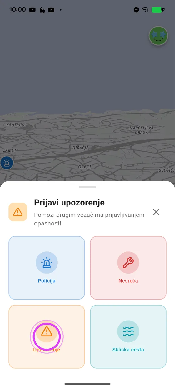 Odaberi vrstu opasnosti