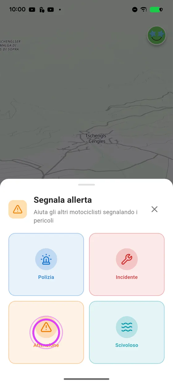 Scegli il tipo di pericolo