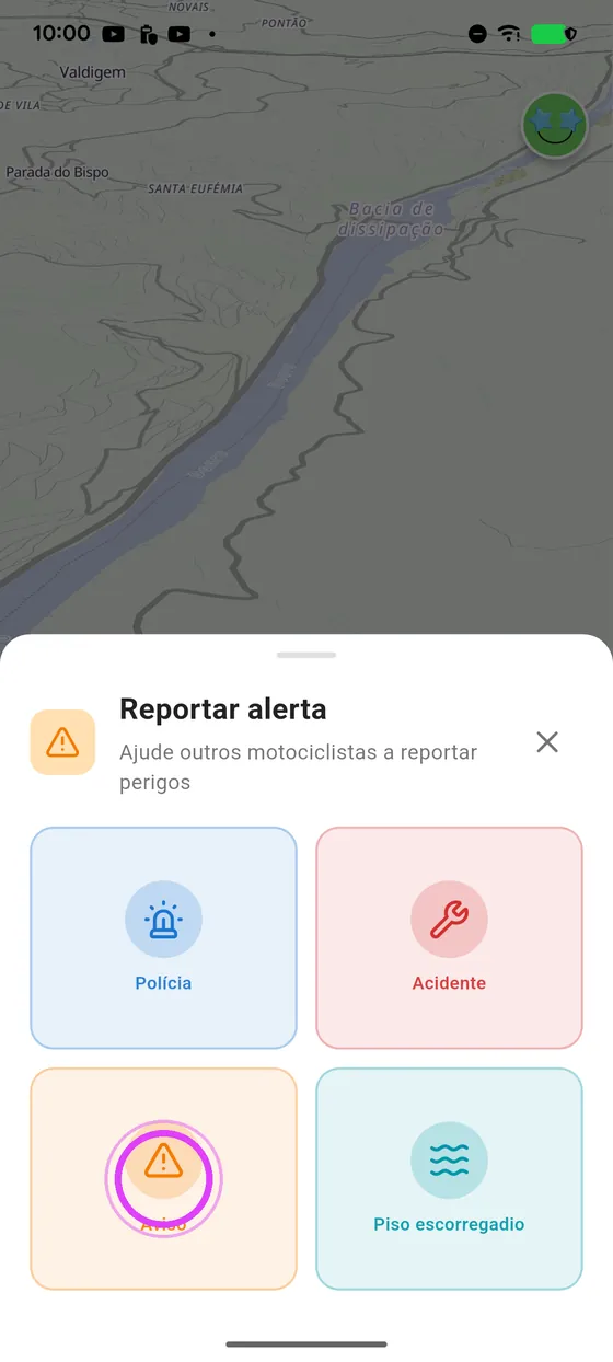 Escolhe o tipo de perigo