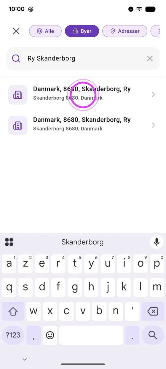 Vælg din destination