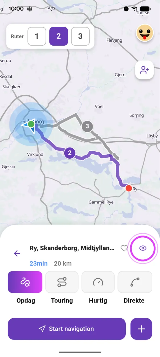 Tryk på øjet