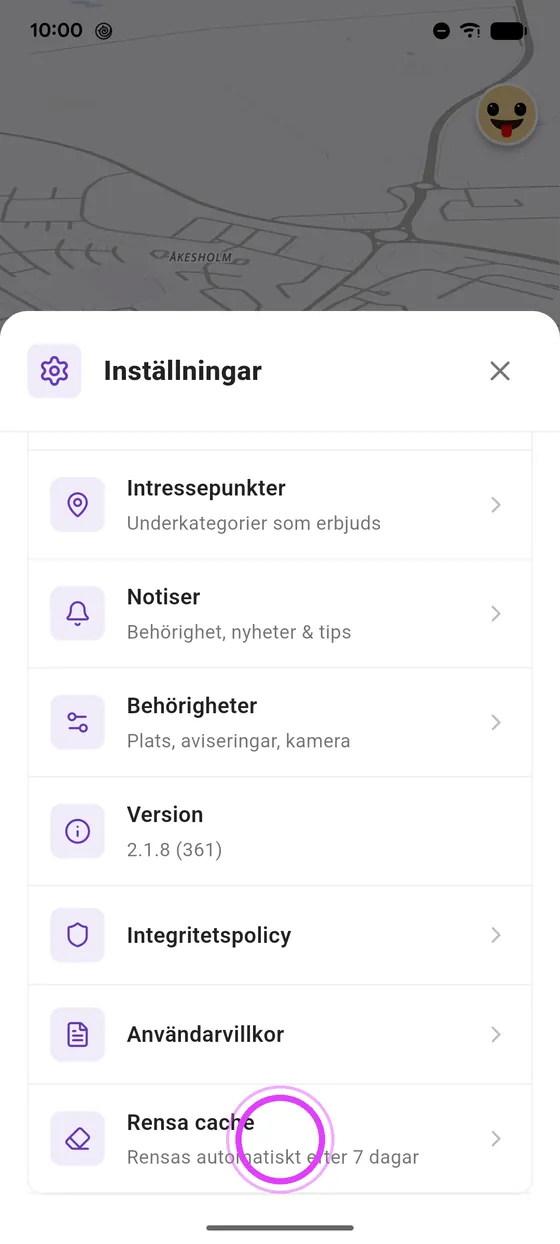Rensa cache