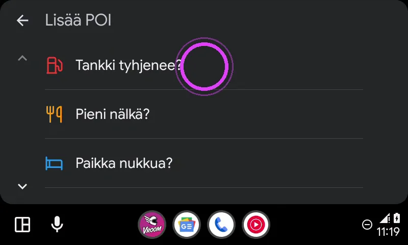 Valitse tyyppi