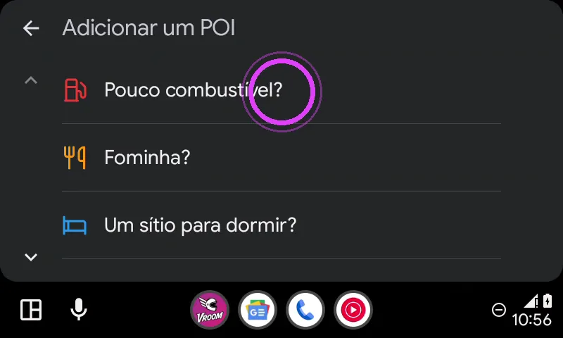 Escolhe o tipo