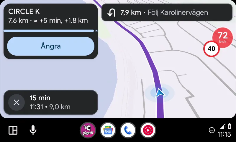 Den ligger på rutten