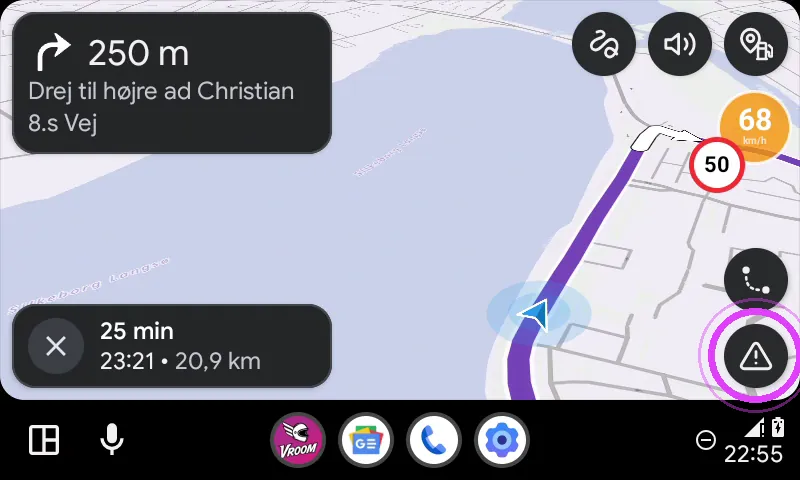 Tryk på trekanten