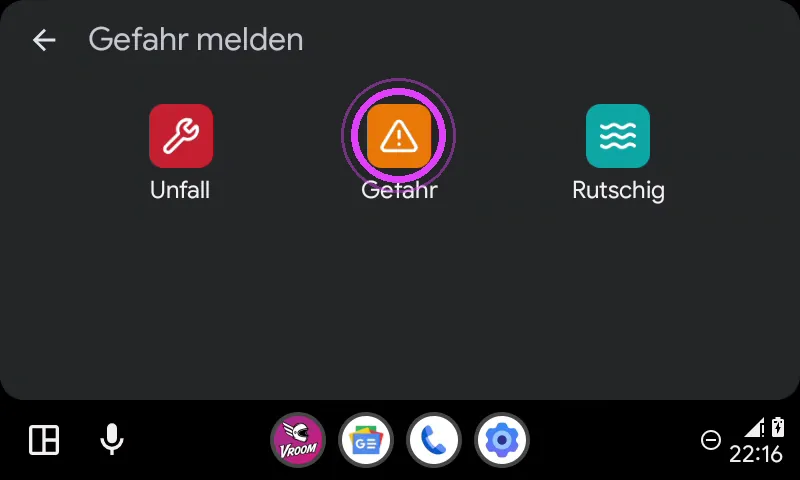 Wähle die Gefahr