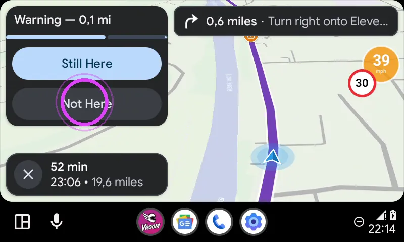Not Here: alert removed