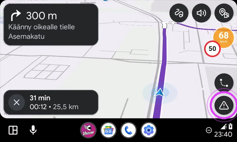 Napauta kolmiota