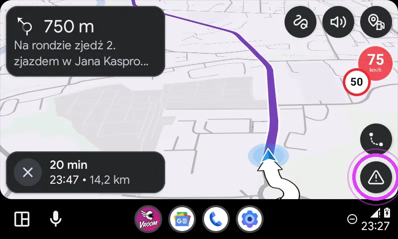 Dotknij trójkąta