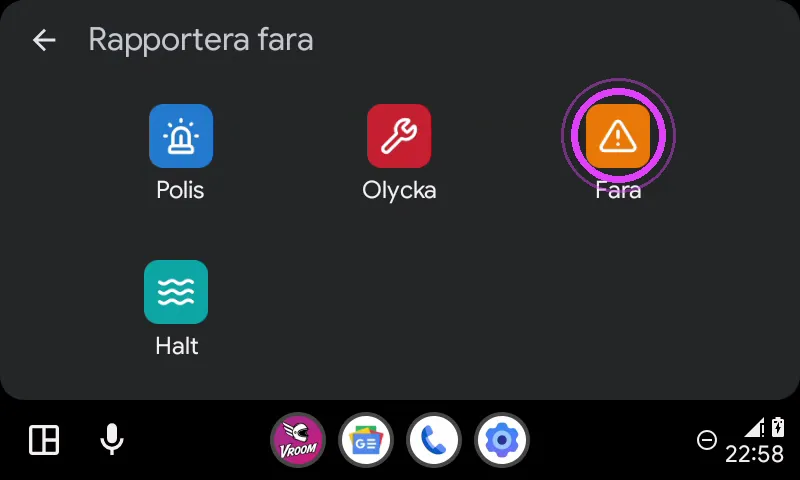 Välj fara