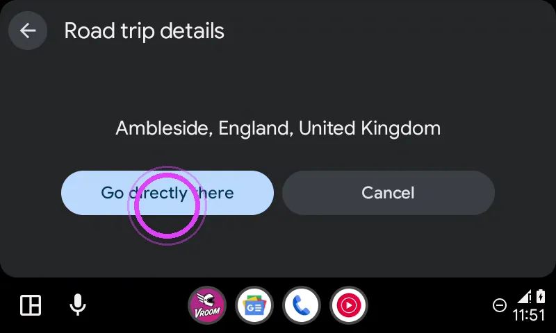 Go straight there