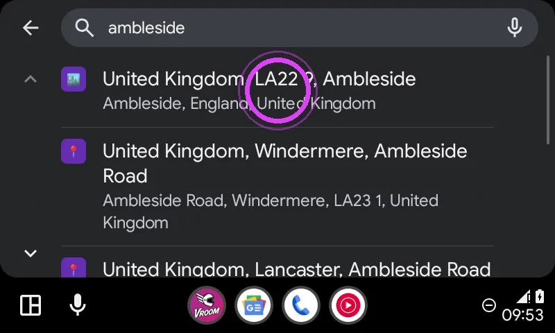 Type your destination