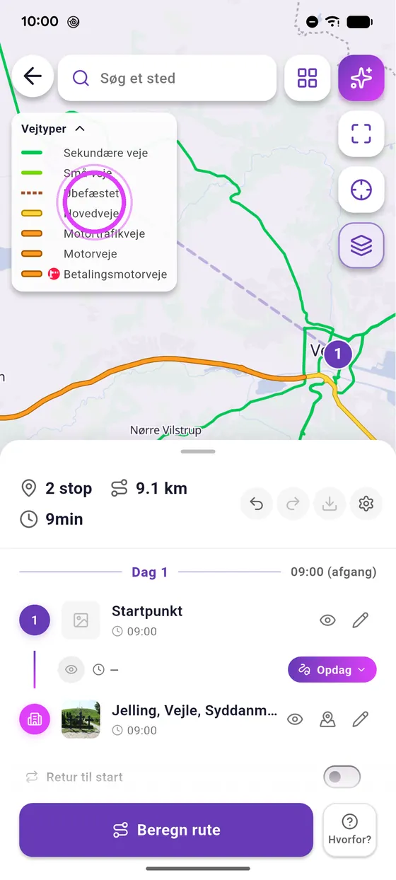 Grøn: kør der