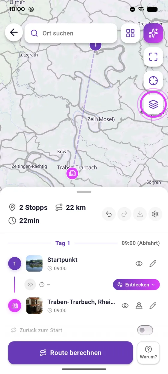 Öffne die Ebenen