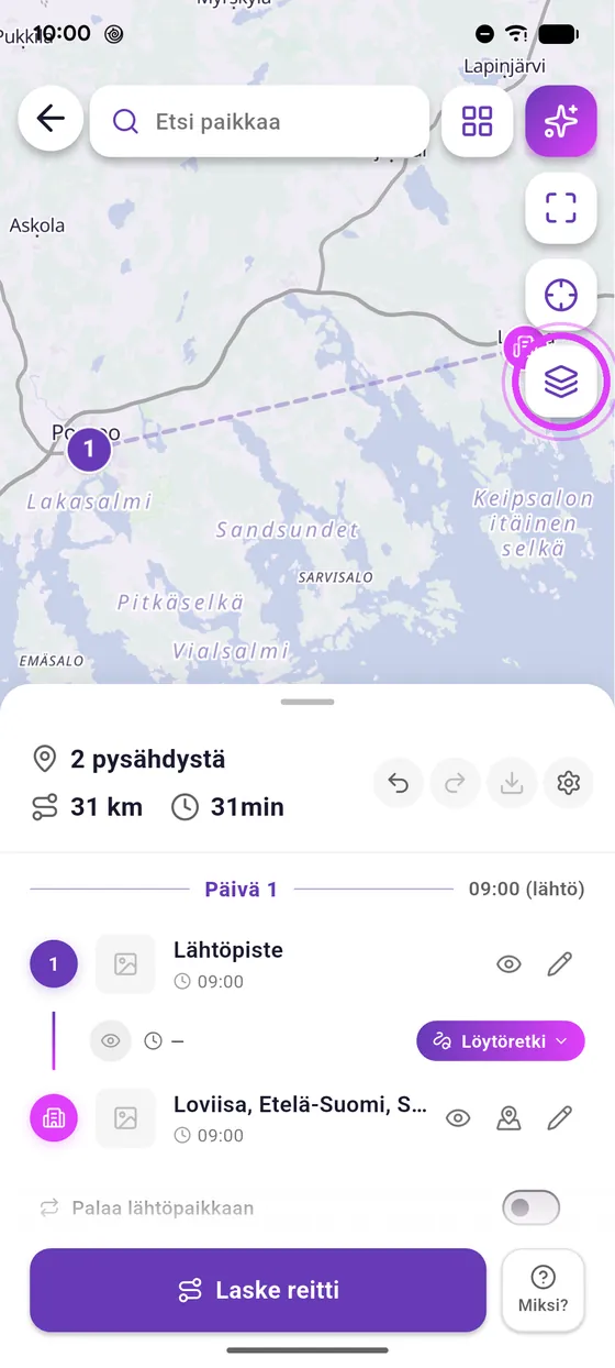Avaa tasot