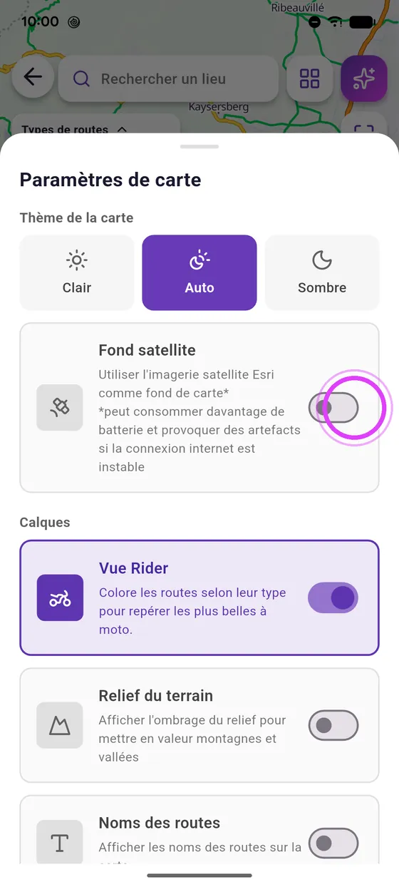 Ajoute le satellite