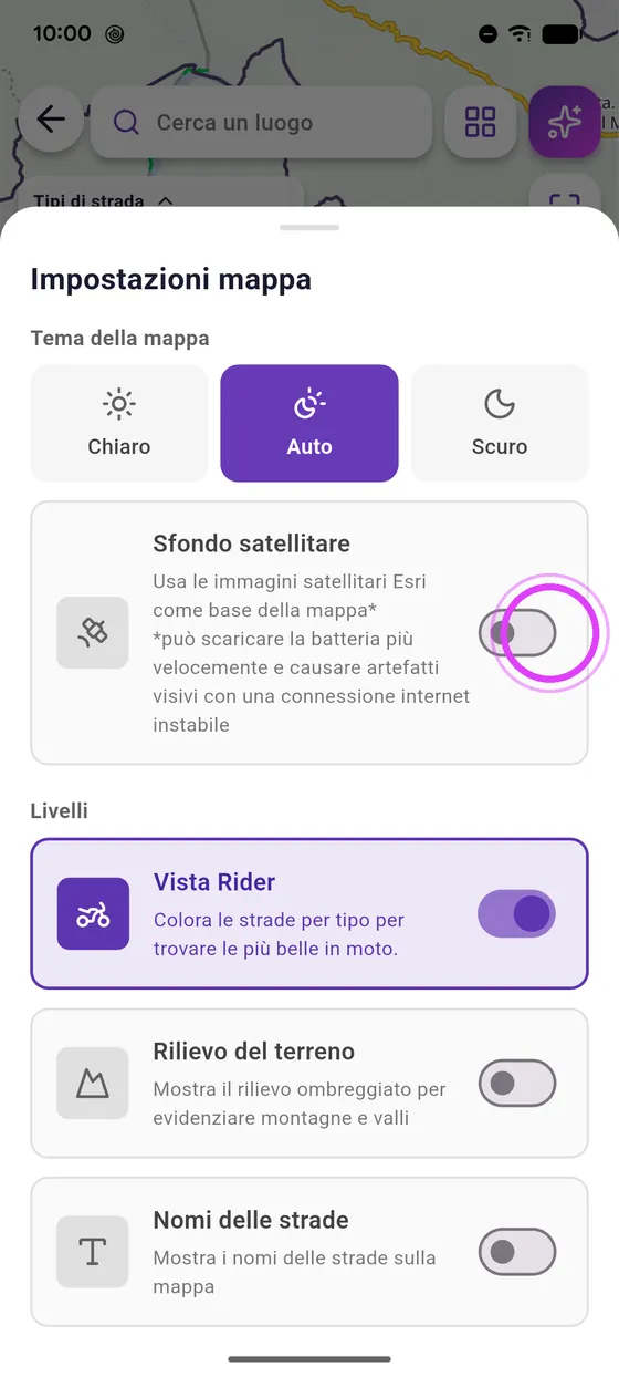 Aggiungi il satellite