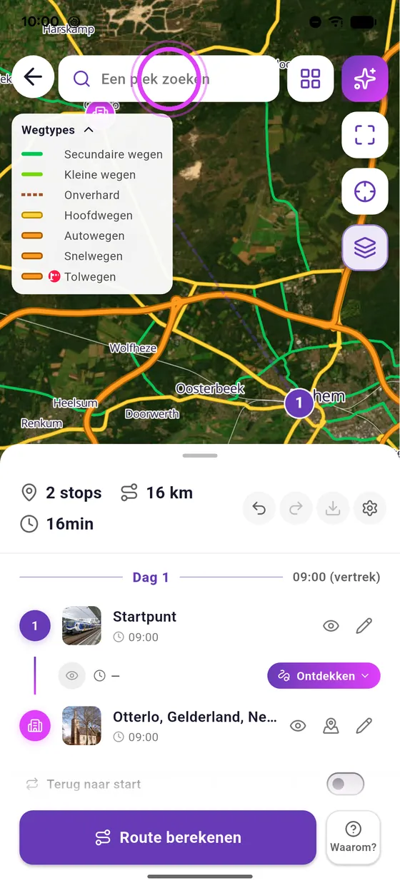 Plan je route