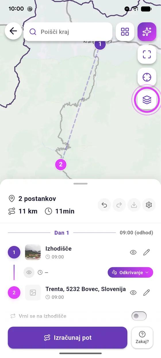 Odpri sloje