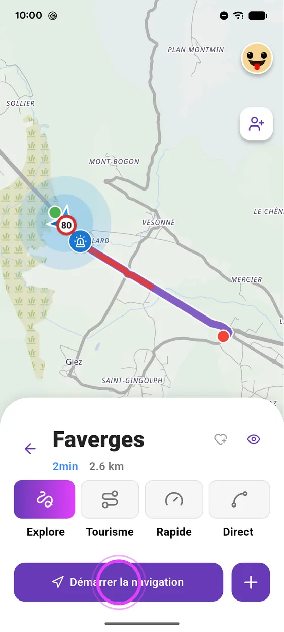 Lance la navigation